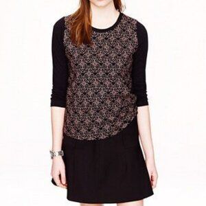 J. Crew Embroidered floral tee NWT
